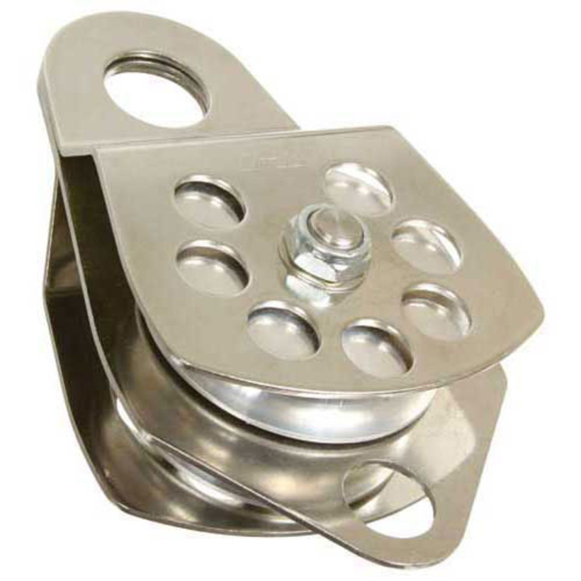 CMI Large Stainless Steel Double Sheave Pulley  w/ Becket