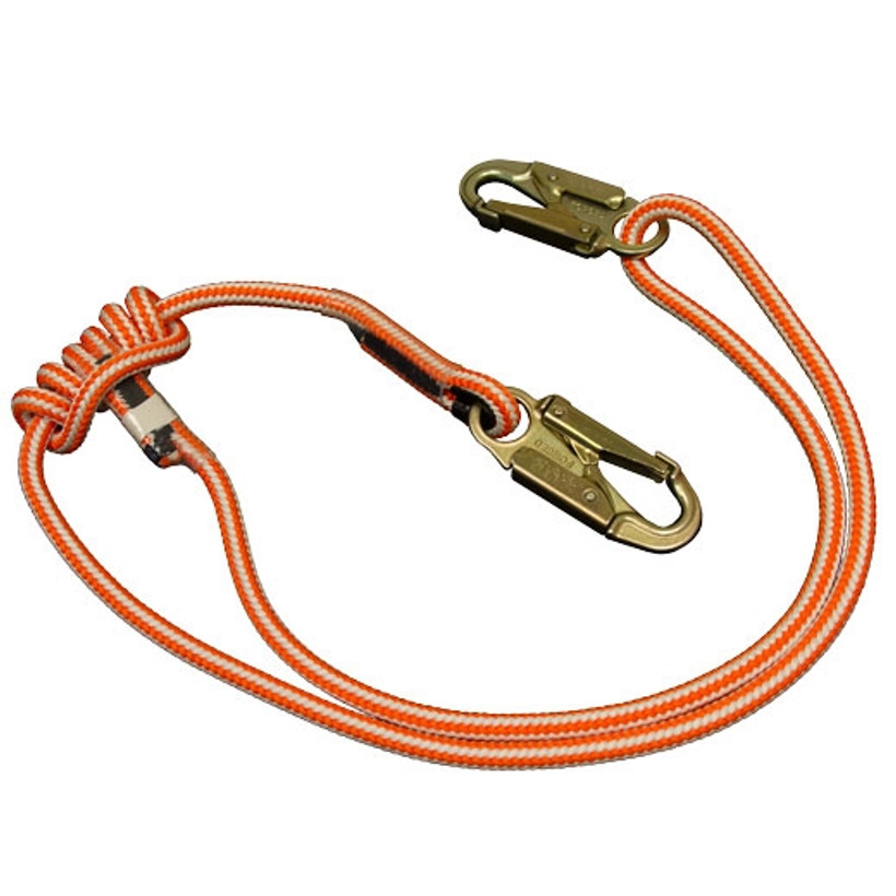 Rope Logic Hi-Vee Adjustable Safety Lanyard with Steel Snaps