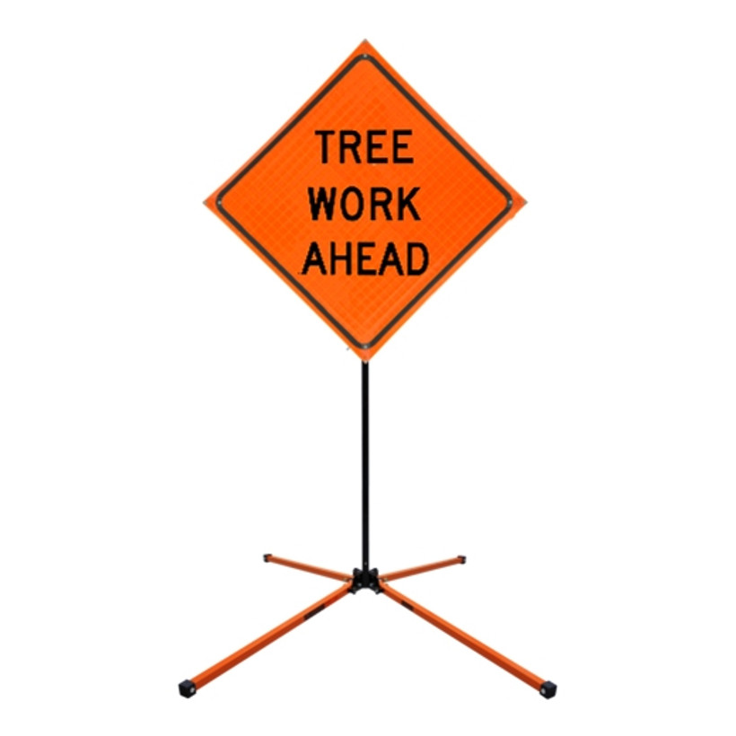 Tree Work Ahead Sign with 12" Stand